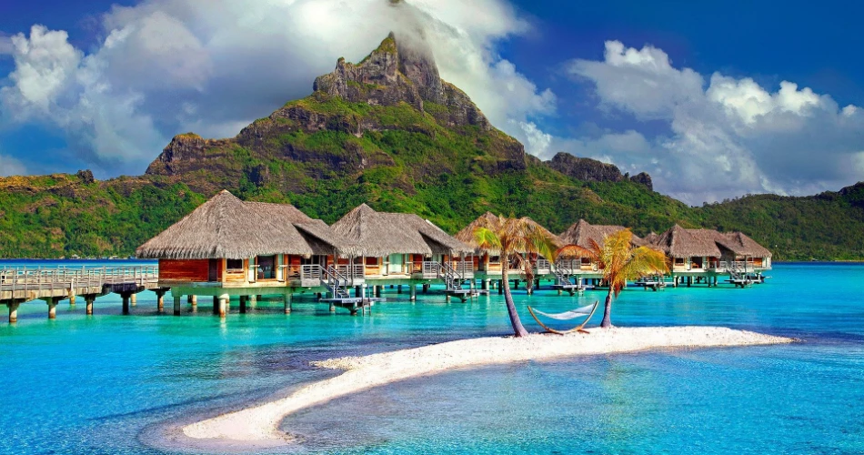 Island of Bora Bora in French Polynesia Island of Bora Bora in French Polynesia